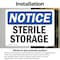 Signmission Sterile Storage, 10 in W x Rectangle, Vinyl Decal OS-2PACK-NS-D-710-L-18465 - alternate 6